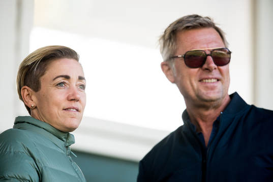 Rosengårds sportchef Therese Sjögran och Klas Tjebbes