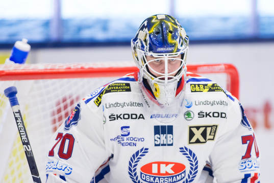 Oskarshamns målvakt Adam Åhman