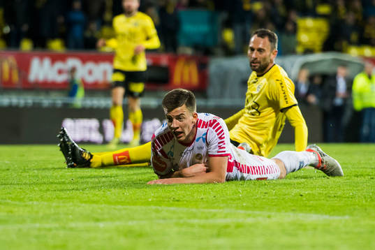 Jostein Gundersen of Tromsø reacts