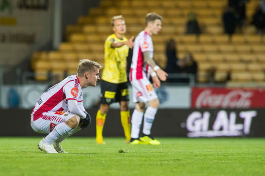 Mikael Nord Ingebrigtsen of Tromsø looks dejected