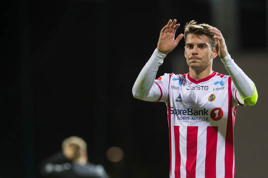 Simen Wangberg of Tromsø looks dejected
