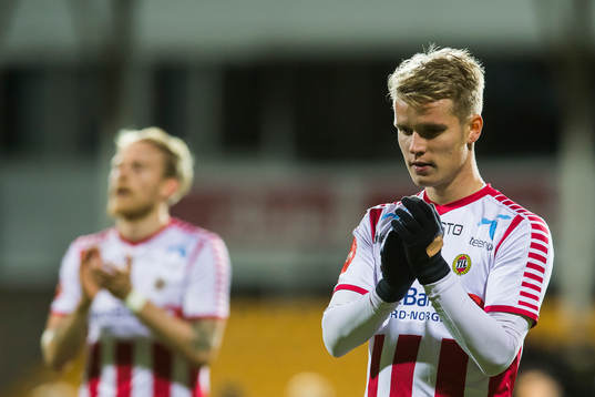 Mikael Nord Ingebrigtsen of Tromsø looks dejected