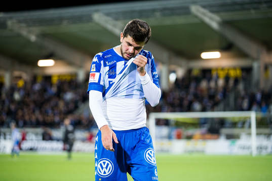 IFK Göteborgs Fredrik Oldrup Jensen deppar