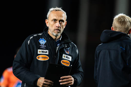Lars Bohinen, head coach of Aalesund, looks dejected