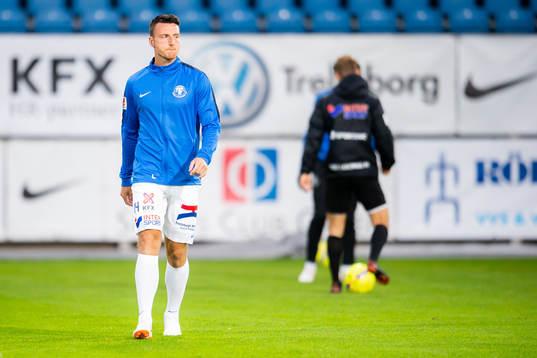 Trelleborgs Alexander Blomqvist uppvärmning