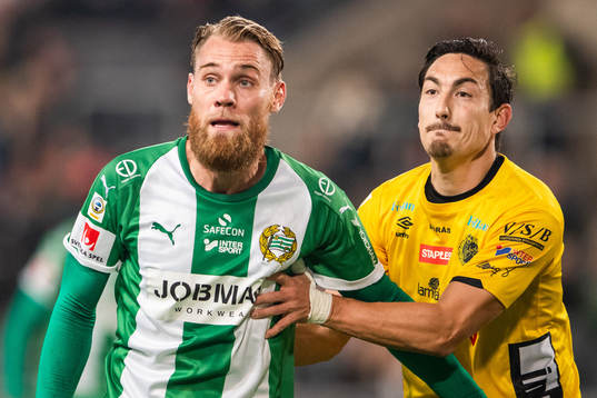 Hammarbys David Fällman och Elfsborgs Christopher Mc Vey