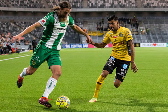 Hammarbys Björn Paulsen och Elfsborgs Rami Kaib