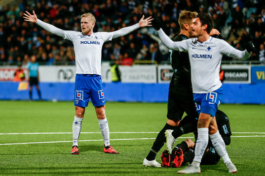 Norrköpings Kalle Holmberg jublar