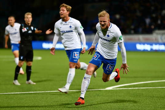 Norrköpings Kalle Holmberg jublar