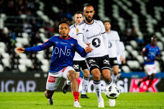 Chidera Ejuke of Vålerenga and Issam Jebali of Rosenborg