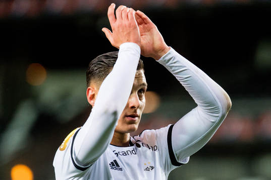 Jonathan Levi of Rosenborg celebrates