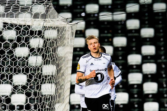 Alexander Søderlund of Rosenborg celebrates the 2-0 goal