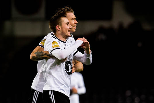 Djordje Denic and Alexander Søderlund of Rosenborg