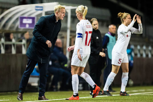 Rosengårds tränare Jonas Eidevall och Caroline Seger i