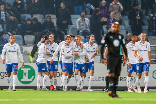 Norrköpings spelare jublar