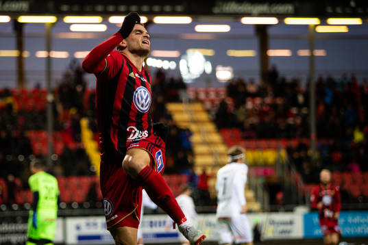 Östersunds Dino Islamovic jublar
