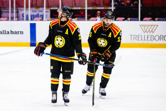 Brynäs Ryan Gunderson och Simon Bertilsson deppar