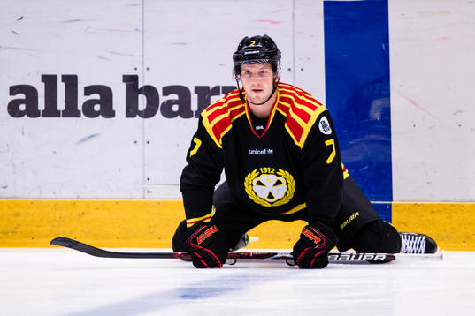 Brynäs Daniel Kristo innan ishockeymatchen i SHL mellan