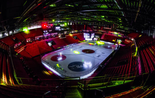 Interiör av Gavlerinken innan ishockeymatchen i SHL mellan