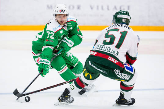 Rögles Daniel Zaar och Frölundas Mats Rosseli Olsen