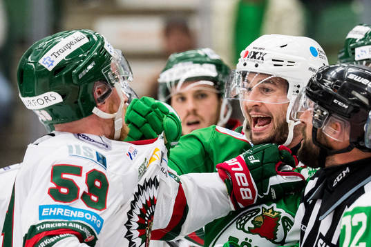Rögles Kodie Curran i bråk med Frölundas Simon