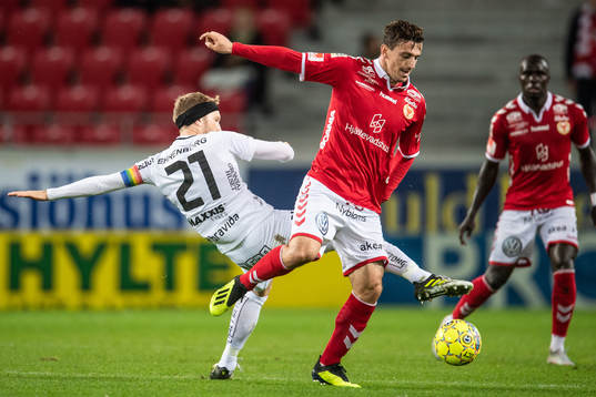 Kalmars Erton Fejzullahu och Häckens Rasmus Lindgren