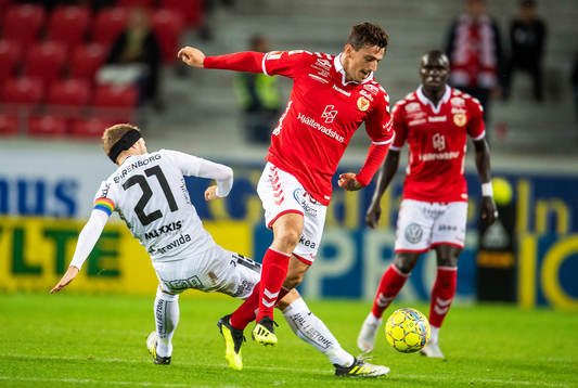 Kalmars Erton Fejzullahu och Häckens Rasmus Lindgren