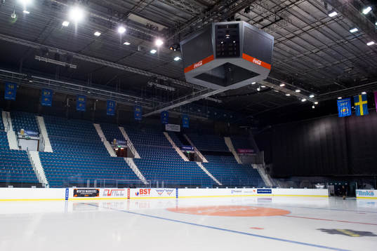 Interiör av Hovet innan ishockeymatchen i SDHL mellan