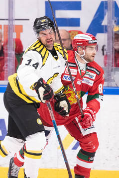 Brynäs Johan Alcén och Moras Ryan Johnston