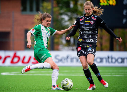 Hammarbys Hanna Lundqvist och Kristianstads Amanda Edgren