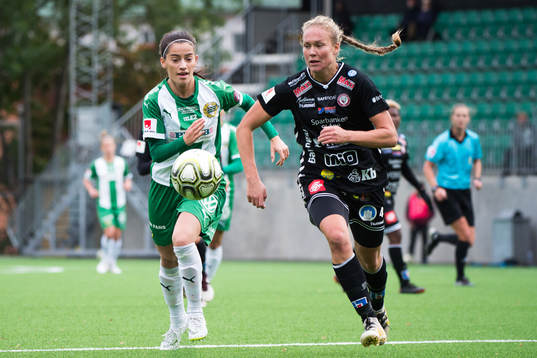 Hammarbys Merlinda Shabanaj och Kristianstads Therese