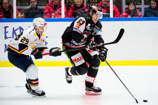Djurgårdens Sebastian Strandberg och Malmö Redhawks