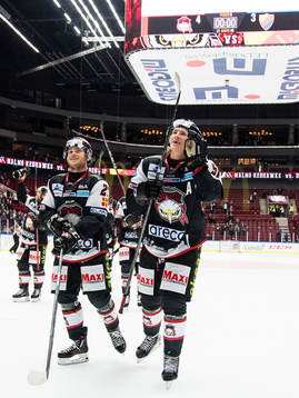 Malmö Redhawks Christoffer Forsberg och Emil Sylvegård