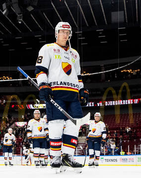 Djurgårdens Adam Falk deppar