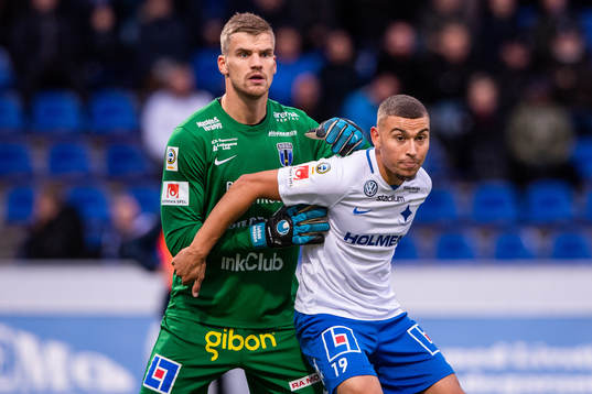 Sirius målvakt Lukas Jonsson och Norrköpings Jordan