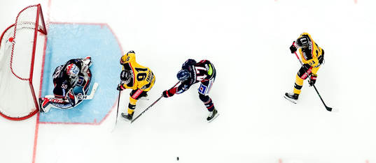 Linköping målvakt Jonas Gustavsson och Anton Karlsson