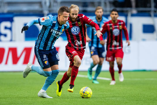 Djurgårdens Fredrik Ulvestad och Östersunds Curtis Edwards