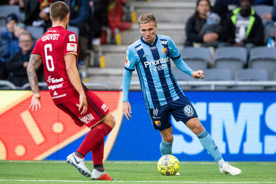 Östersunds Douglas Bergqvist och Djurgårdens Jonathan Ring