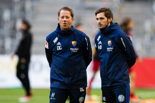 Djurgårdens lagledare Daniel Granqvist och assisterande