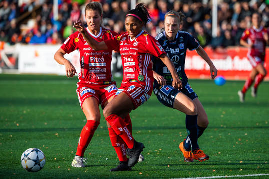 Piteås Nina Jakobsson, Madelen Janogy och Linköpings Maja