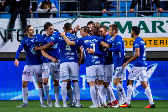 Players of Molde celebrates