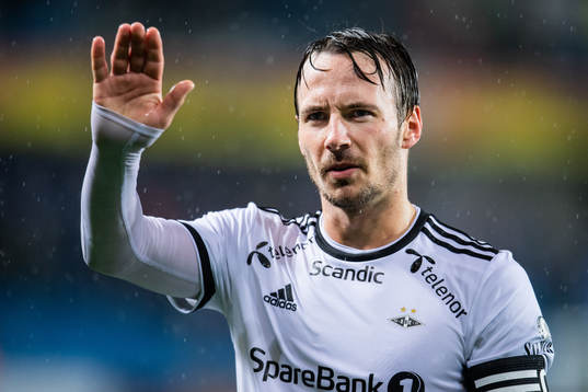 Mike Jensen of Rosenborg looks dejected