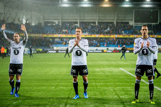 Mike Jensen, Erik Botheim and Anders Konradsen of Rosenborg