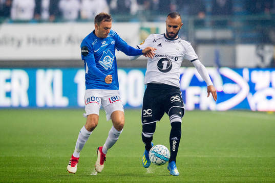 Fredrik Aursnes of Molde and Issam Jebali of Rosenborg