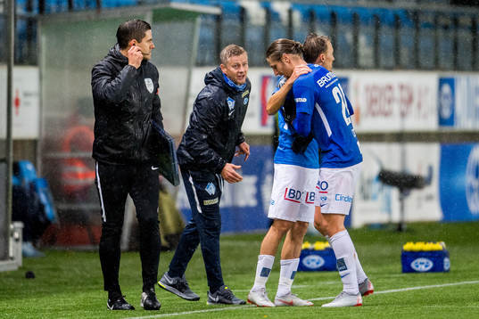 Ole Gunnar Solskjær, manager of Molde, Mattias Moström