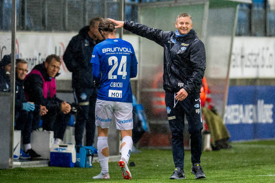 Pawel Piotr Cibicki and Ole Gunnar Solskjær, manager of
