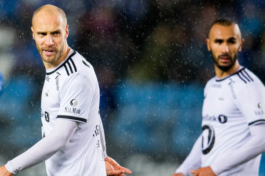 Tore Reginiussen and Issam Jebali of Rosenborg