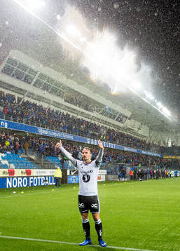 Mike Jensen of Rosenborg looks dejected