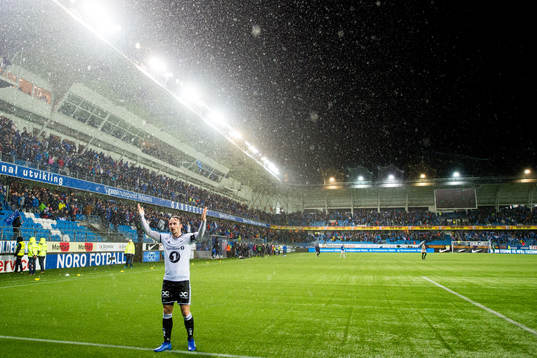 Mike Jensen of Rosenborg looks dejected