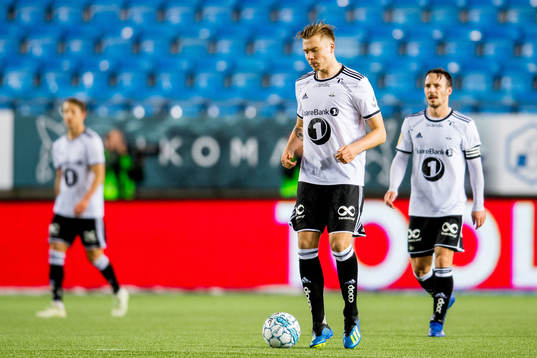 Alexander Søderlund of Rosenborg looks dejected